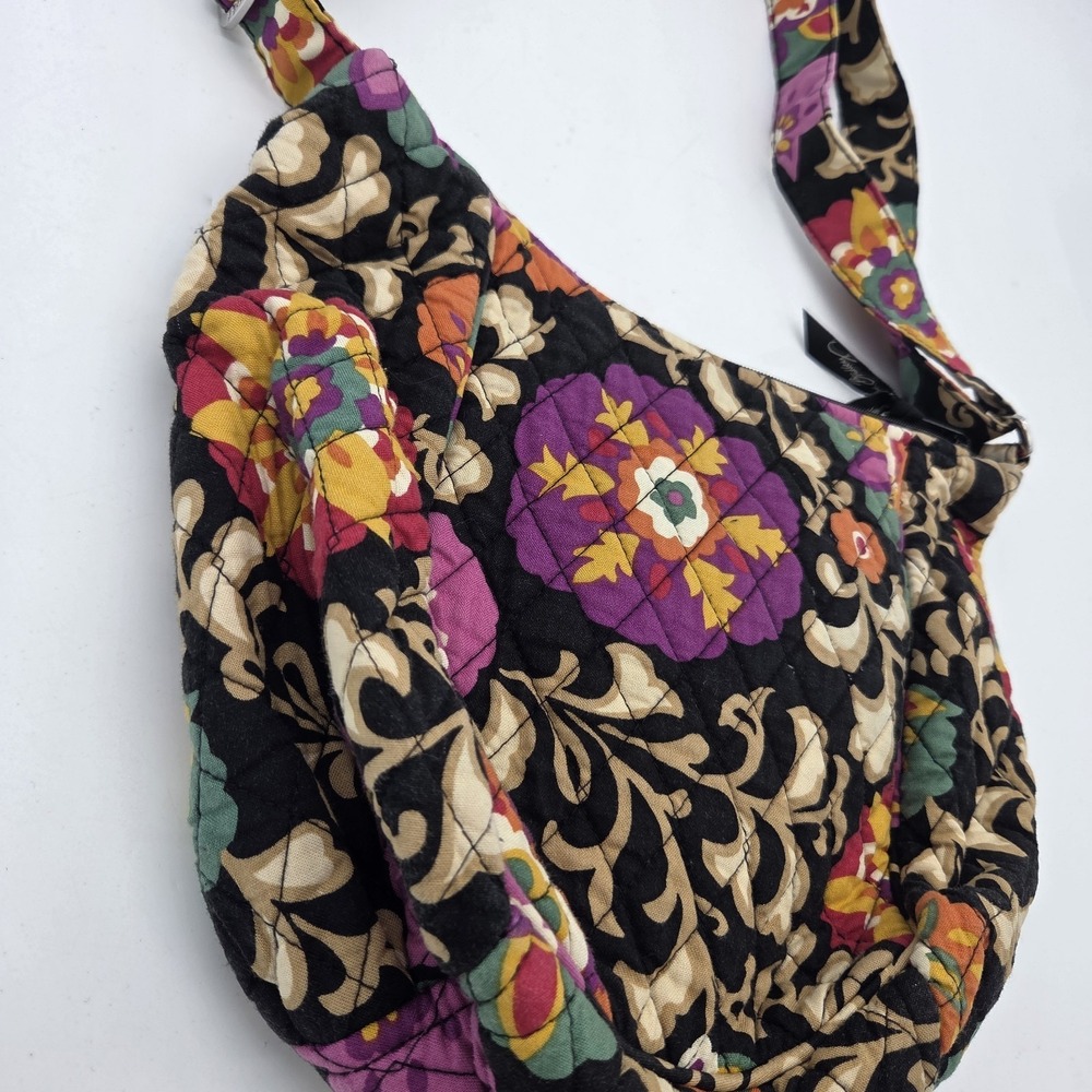 Vera Bradley Crossbody Shoulder Bag Floral Quilted Cotton Magnetic Front Pocket - Picture 8 of 13